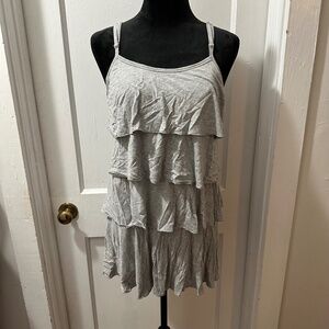 Bearsland Grey Ruffle Maternity/Nursing Tank Top